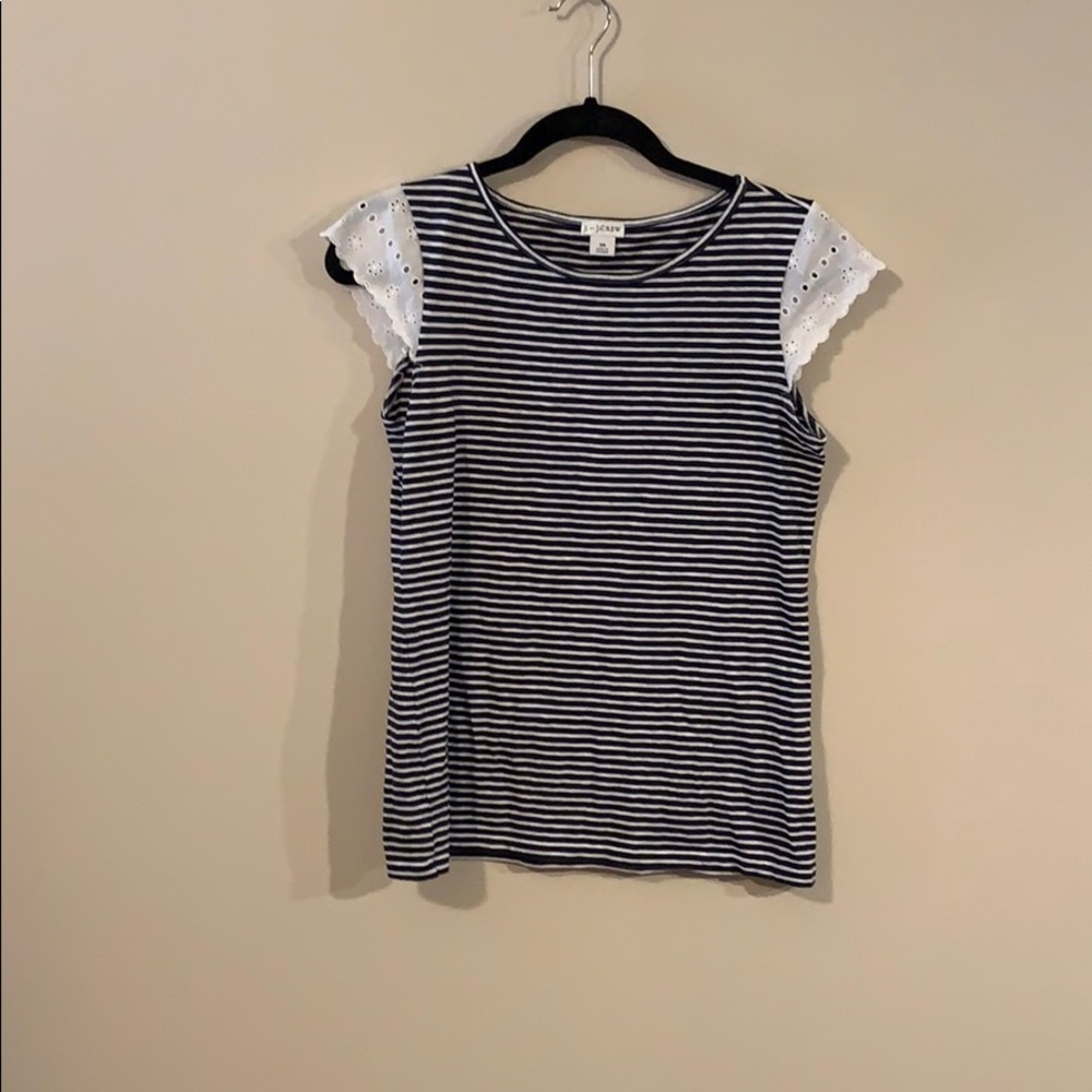 JCrew Tank Top with Lace Detailing